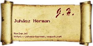 Juhász Herman névjegykártya