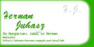 herman juhasz business card